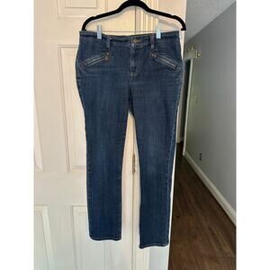 LRL Lauren Jeans Sz 10 Dark Wash Blue Straight Leg Jeans READ